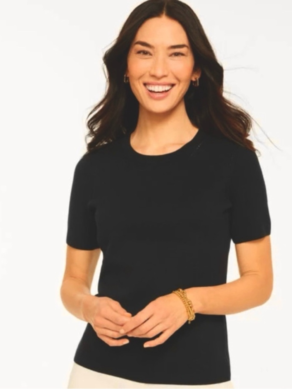 NWT Talbots Women's Classic Navy Crewneck Sweater